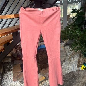 Free People - Pink Boho Bell Jean NWOT